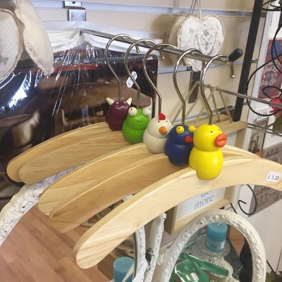 Child’s character wooden coat hangers from ARD Heritage in Quarry Bank near Merry Hill Dudley West Midlands
